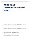 ANCC Final: Cardiovascular Exam 2024