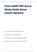 Final AANP FNP Exam Study Guide Exam Latest Updated