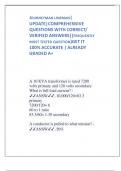 JOURNEYMAN LINEMAN| UPDATE|COMPREHENSIVE QUESTIONS WITH CORRECT/ VERIFIED ANSWERS|(FREQUENTLY MOST TESTED QUESTION)GET IT 100% ACCURATE | ALREADY GRADED A+ A 10 KVA transformer is rated 7200 volts primary and 120 volts secondary. What is full load current