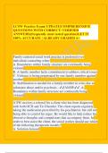 LCSW Practice Exam| UPDATE|COMPREHENSIVE QUESTIONS WITH CORRECT/ VERIFIED ANSWERS|(frequently most tested question)GET IT 100% ACCURATE | ALREADY GRADED A+ Family-centered social work practice is preferred over individual counseling when: A. Boundaries wi