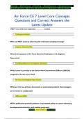 Air Force CE 7 Level Core Concepts Questions and Correct Answers the  Latest Update