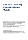 FNP Final / Final Fnp Exam 2024 Latest Update