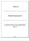 (CU) NR 304 Health Assessment II - Latest Final Exam Review Q & S 2024.