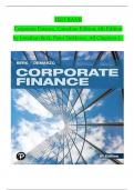 Test Bank for Corporate Finance, 6th Canadian Edition by Jonathan Berk, Peter DeMarzo - Complete Chapters Included (Chap 1 to 31) A+