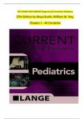 TEST BANK FOR CURRENT Diagnosis & Treatment Pediatrics 27th Edition by Maya Bunik; William W. Hay, Chapter 1 - 46 Complete