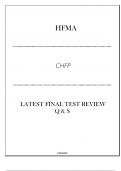 HFMA CHFP LATEST TEST REVIEW Q & S 2024.