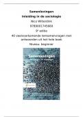 40 oefenvragen en antwoorden boek Samenlevingen Inleiding in de sociologie  / Wilterdink / 9e editie 9789001745660  / 