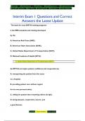 Interim Exam 1 Questions and Correct  Answers the Latest Update