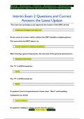 Interim Exam 2 Questions and Correct  Answers the Latest Updat