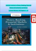 SOLUTION MANUAL for Money, Banking, Financial Markets & Institutions 2nd Edition  by Brandl Michael, All Chapters 1 - 24