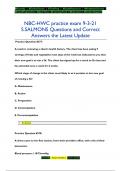 NBC-HWC practice exam 9-3-21  S.SALMONS Questions and Correct  Answers the Latest Update