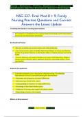 NSG 527- Final: Mod 8 + 9: Family  Nursing Practice Questions and Correct  Answers the Latest Update