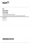 AQA AS HISTORY 7041-2B The Wars of the Roses, 1450–1499 Component 2B The Fall of the House of Lancaster, 1450–1471 Mark scheme June 2024 Version: Fina