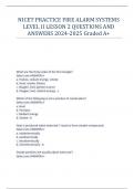 NICET PRACTICE FIRE ALARM SYSTEMS LEVEL II LESSON 2 QUESTIONS AND ANSWERS 2024-2025 Graded A+