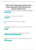 NICET Level 2 Water-Based Systems Exam (Latest Update2024-2025) Questions and Answers (100% Correct)