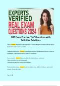 RBT Exam Practice/ 167 Questions with Definitive Solutions. 