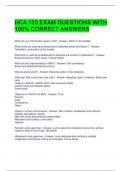 HCA 120 EXAM QUESTIONS WITH 100% CORRECT ANSWERS 