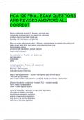 HCA 120 FINAL EXAM QUESTIONS AND REVISED ANSWERS ALL CORRECT 