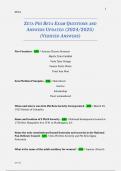 ZETA PHI BETA EXAM QUESTIONS AND ANSWERS UPDATED (2024/2025) (VERIFIED ANSWERS)