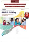 Test Bank For Pearson's Comprehensive Medical Assisting, 5th Edition by Kristiana Sue M. Routh, Diana Garza, Jennifer Lamé, Joseph J. Mistovich, Jahangir Moini, Jamie Nguyen Chapter 1-57