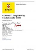 COMP1511 Programming Fundamentals - 2024