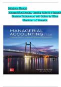 Solutions Manual Managerial Accounting: Creating Value in a Dynamic Business Environment, 13th Edition by Hilton Chapters 1 - 17 Complete