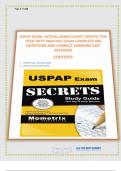 USPAP EXAM -ACTUAL EXAM LATEST UPDATE THIS YEAR WITH PRACTICE EXAM COMPLETE 400 QUESTIONS AND CORRECT ANSWERS JUST RELEASED| click on AVAILABLE IN PACKAGE DEAL. You'll get more for less! OR SCROLL TO THE BOTTOM RIGHT CORNER AFTER OPENING THIS DOCUM