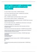 NUR 206 COMMUNITY NURSING HESI STUDY GUIDE WITH COMPLETE SOLUTIONS