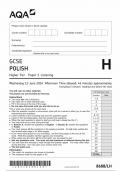 2024 AQA GCSE POLISH PAPER 1 QP (8688/LH : Listening) Higher Tier