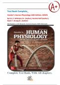 Test Bank Complete_ Vander’s Human Physiology 16th Edition, (2024) By Eric P. Widmaier Dr., Hershel Raff & Kevin T. Strang Dr. All Chapters 1-19| Newest| Correct Questions With Rationale in Every Answers