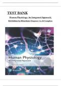 Test Bank for Human Physiology: An Integrated Approach, 8th Global Edition by Silverthorn,  All Chapters 1 to 26 complete Verified editon ISBN:9781292259543