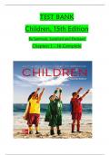 TEST BANK - Santrock, Children 15th Edition By Lansford and Deckard, Verified Chapters 1 - 16, Complete Version ISBN-9781260726794