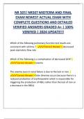 NR 507/ NR507 MIDTERM AND FINAL  EXAM NEWEST ACTUAL EXAM WITH  COMPLETE QUESTIONS AND DETAILED  VERIFIED ANSWERS GRADED A+ | 100%  VERIFIED | 2024 UPDATE!!!