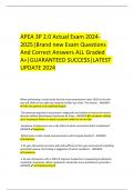 APEA 3P 2.0 Actual Exam 2024-2025|Brand new Exam Questions And Correct Answers ALL Graded A+|GUARANTEED SUCCESS|LATEST UPDATE 2024