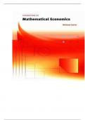 Solutions Manual Foundations of Mathematical Economics By Michael Carter