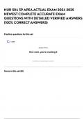 NUR 504 3P APEA ACTUAL EXAM 2024 2025 NEWEST COMPLETE ACCURATE EXAM QUESTIONS WITH DETAILED VERIFIED ANSWERS (100% CORRECT ANSWERS) 