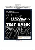 Test Bank for Dental Radiography: Principles and Techniques 6th Edition by Joen Iannucci & Laura Jansen Howerton Chapters 1 - 35 