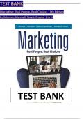 Test Bank - Marketing: Real People, Real Choices 11th Edition by Michael Solomon, Greg Marshall & Elnora Stuart - Complete, Elaborated and Latest Test Bank. ALL Chapters (1-14) Included and Updated for 2024