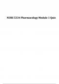 NURS 5334 Pharmacology Module 1 Quiz