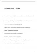 CPI Instructor Course Exam Questions and Answers