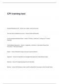 CPI Training Test Questions and Answers