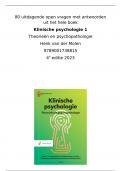 Klinische psychologie 1 Theorieën en psychopathologie 4e editie 2023 / Henk van der Molen / 80 uitdagende open vragen met antwoorden uit het hele boek