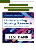 TEST BANK For Understanding Nursing Research 8th Edition By Susan Grove, ISBN: 9780323826419, All 14 Chapters Covered, Verified Latest Edition