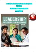 Test Bank For Leadership and Nursing Care Management, 	 7th Edition By Diane Huber, M. Lindell Joseph Chapter 1 - 26