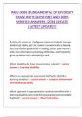 WGU D096|FUNDAMENTAL OF DIVERSITY EXAM WITH QUESTIONS AND 100%  VERIFIED ANSWERS |2024 UPDATE  |LATEST UPDATE!!!