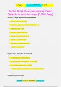 Social Work Comprehensive Exam Questions and Answers (100% Pass)