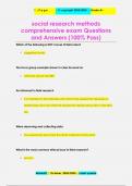 social research methods  comprehensive exam Questions  and Answers (100% Pass)