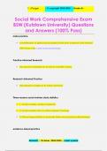 Social Work Comprehensive Exam  BSW (Kutztown University) Questions  and Answers (100% Pass)