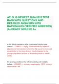 ATLS 10 NEWEST 2024-2025 TEST BANK WITH QUESTIONS AND  DETAILED ANSWERS WITH RATIONALES (VERIFIED ANSWERS) |ALREADY GRADED A+