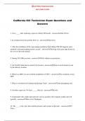 California ICC Technician Exam Questions and Answers